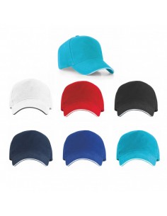 Cappellino 5 pannelli 170 gr con sandwich in contrasto