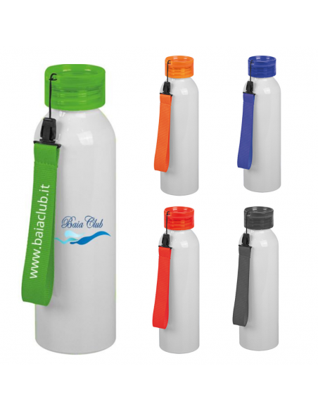 Borraccia 650 ml con nastro personalizzabile