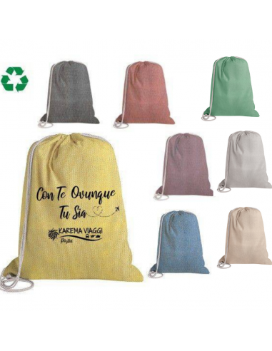 SACCA ZAINO 100% COTONE RICICLATO