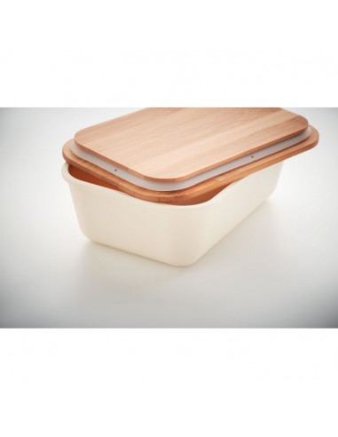 Portapranzo con coperchio in bamboo