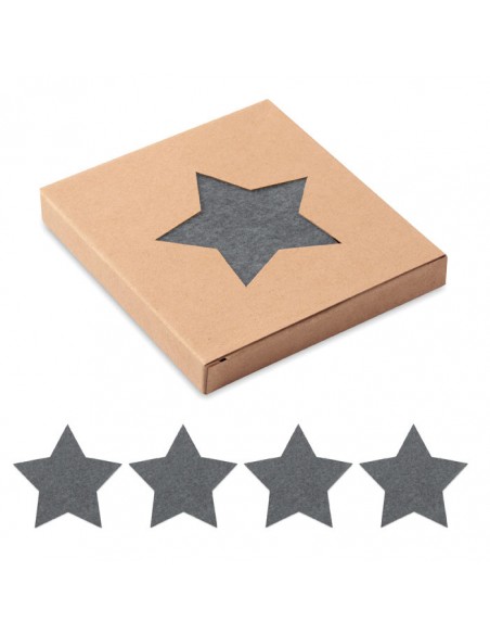 Set di 4 sottobicchieri in feltro