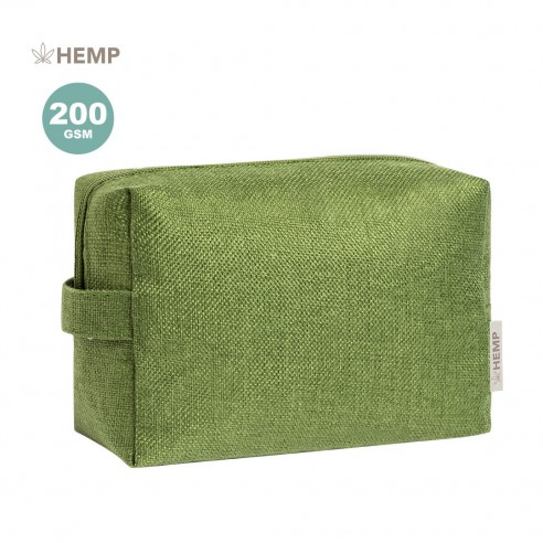 Beauty case in 100% canapa cm20,5x14x8