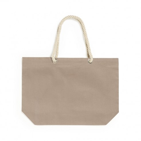 Borsa mare in cotone con manici in yuta