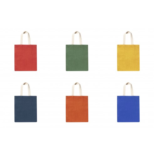 Shopper in yuta con manici in cotone