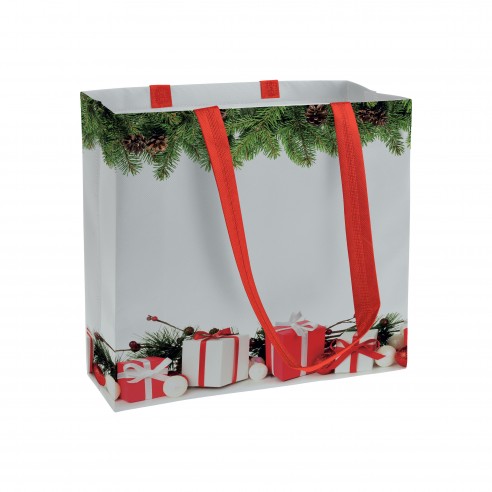 Shopper in tnt a tema natalizio