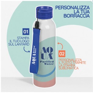 Borraccia 650 ml con nastro...