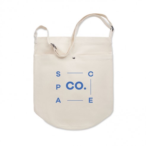 Borsa mare in tela con lunga tracolla...