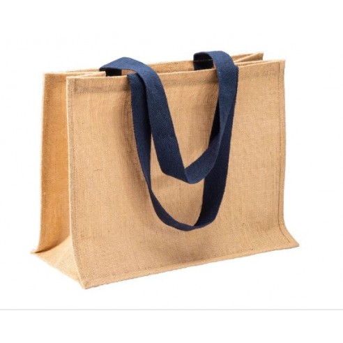Borsa in juta, manici lunghi in...