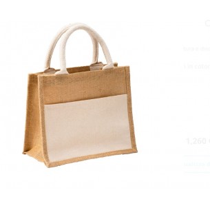 Mini borsa in juta con... 2