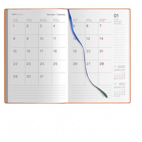 Agenda bigiornaliera flessibile cm 14x21