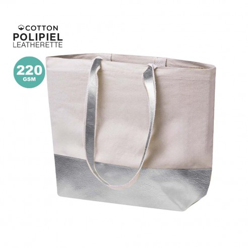 Borsa Mare in cotone e pu cm35x48x15