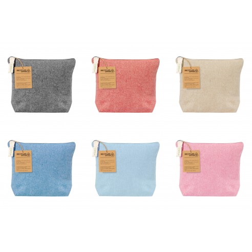 Beauty case in cotone riciclato cm...