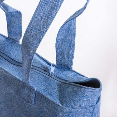 Borsa mare in cotone riciclato con...