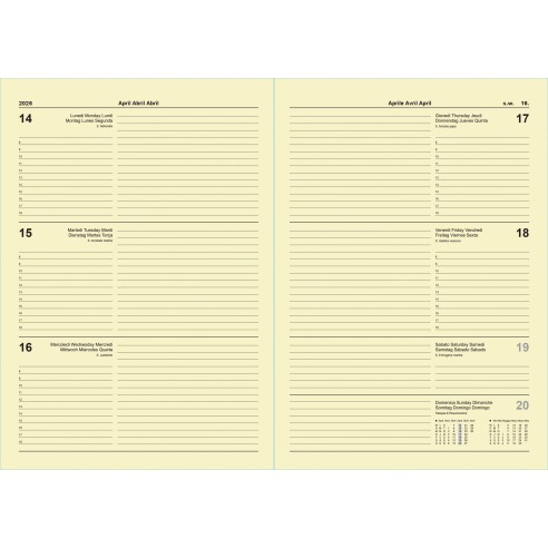 Agenda settimanale cm 9x14 in...