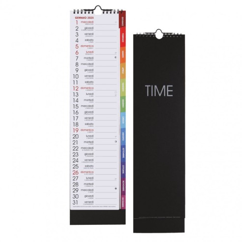 Calendario silhouette Q -TIME nero 13...