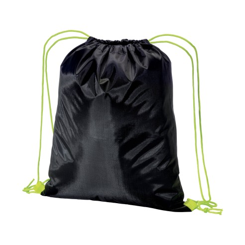 Sacca zaino nero con cordoncino di...