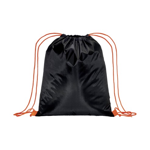 Sacca zaino nero con cordoncino di...