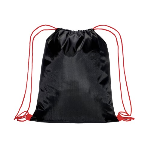 Sacca zaino nero con cordoncino di...