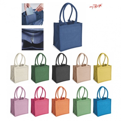 Borsa mare in juta cm 24x24x17