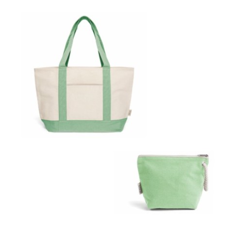 Borsa mare in cotone riciclato con...