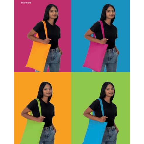 Shopper in cotone manici lunghi 130...