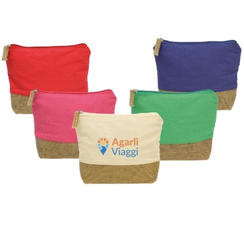 Beauty case da viaggio yuta e cotone...