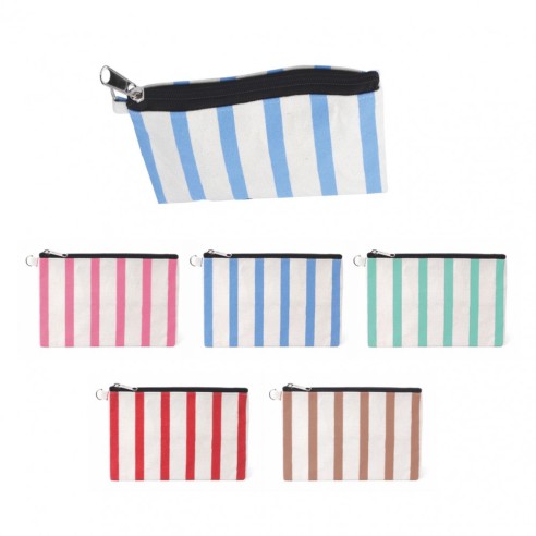 Borsa mare in canvas + pochette con...