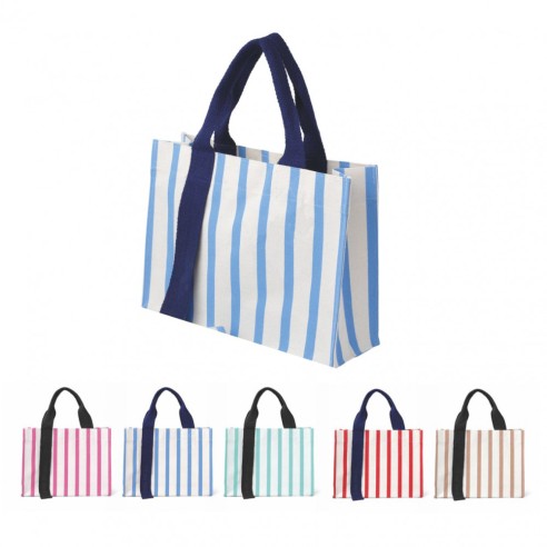Borsa mare in canvas + pochette con...
