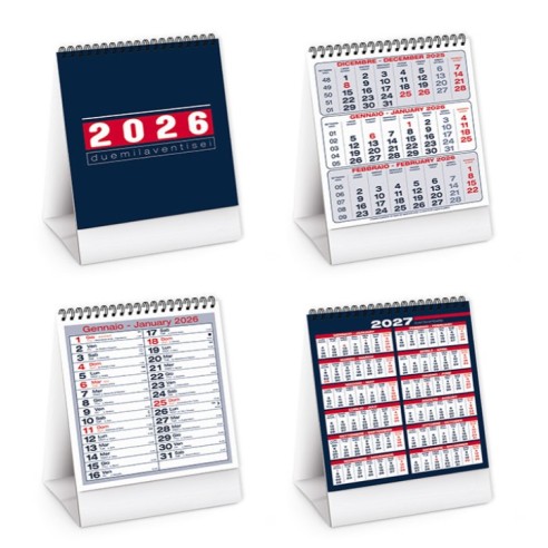 Calendarietto spiralato da tavolo