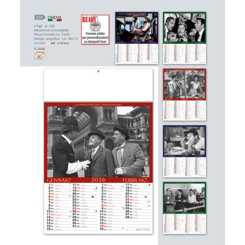 CALENDARIO "CINEMA"8 FOGLI