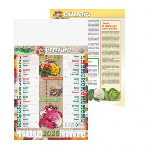 Calendario illustrato " ORTO E GIARDINO"