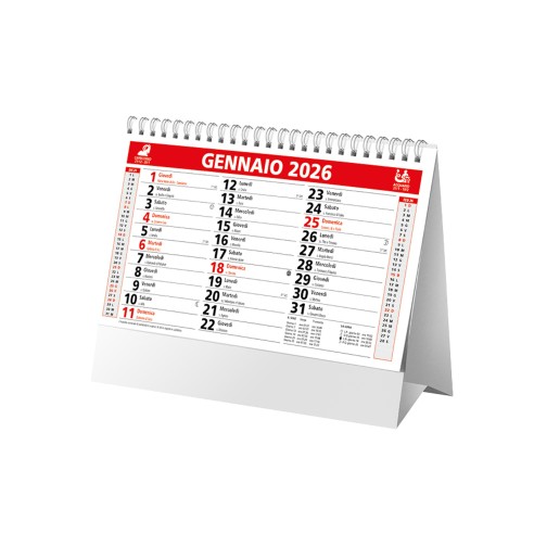 Calendario mensile 2026 da tavolo, 13...