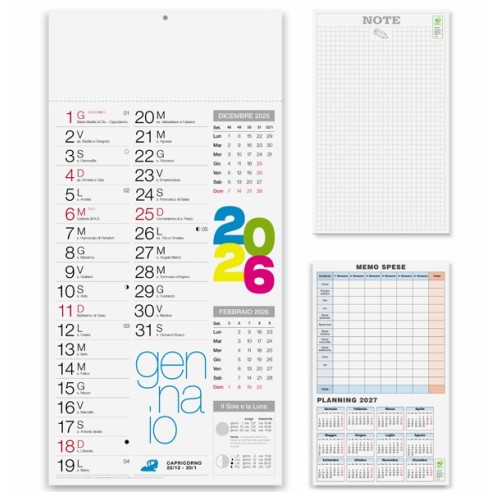 Olandese mensile 12 fogli cm23x47