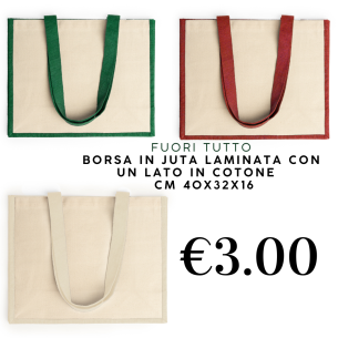 Borsa in juta laminata con...