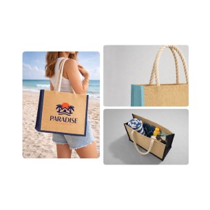 Borsa in juta con manici...