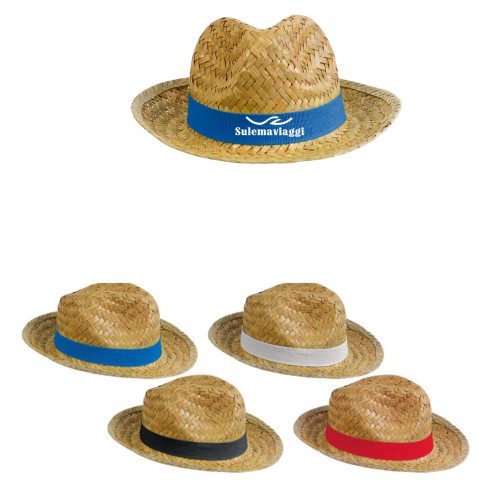Cappello in paglia con fascia elastica