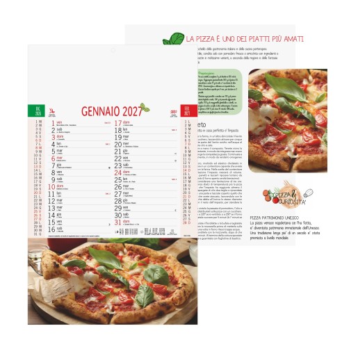 Calendario illustrato " PIZZA"