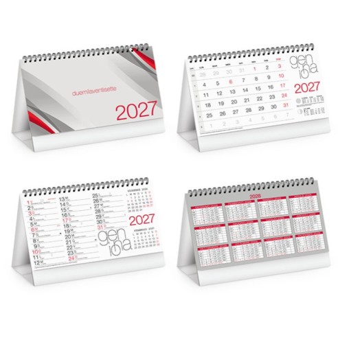 CALENDARIO SPIRALATO DA TAVOLO 13 FOGLI