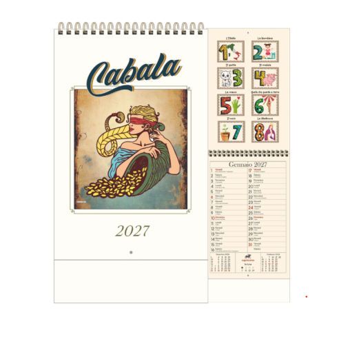 Calendario illustrato  CABALA anticato