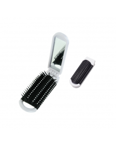 SPAZZOLA PIEGHEVOLE CON SPECCHIETTO