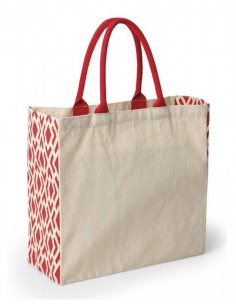 BORSA MARE  IN CANVAS E MANICI IN CORDA 2