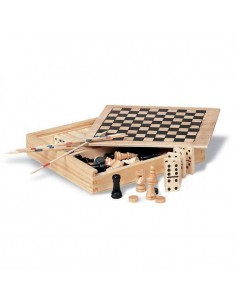 SET 4 IN 1 : SCACCHI -DOMINO-MIKADO-DADI 2