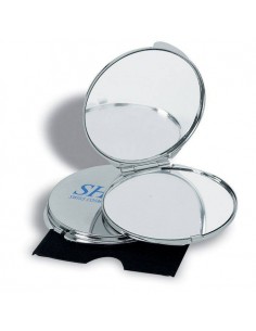 SPECCHIETTO IN METALLO CROMATO IN ASTUCCIO DI VELLUTO