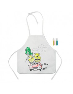 GREMBIULE BABY CON 4 PENNERELLI COLORATI