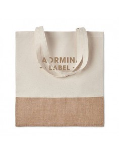 SHOPPER IN COTONE TWILL CON DETTAGLI IN JUTA 2