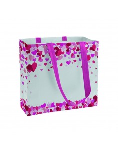 SHOPPER IN TNT LAMINATO A TEMA  CUORI