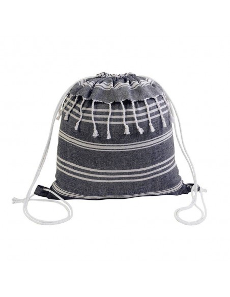 ZAINETTO IN FOUTA CON FRANGE E CHIUSURA A STRAPPO