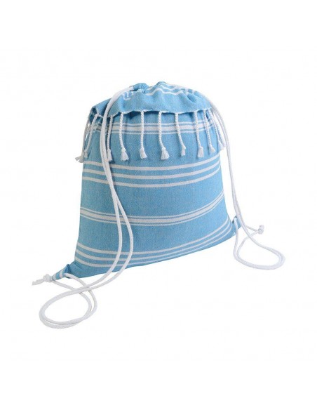 ZAINETTO IN FOUTA CON FRANGE E CHIUSURA A STRAPPO