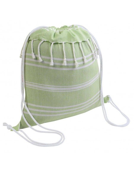 ZAINETTO IN FOUTA CON FRANGE E CHIUSURA A STRAPPO