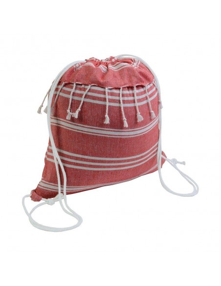 ZAINETTO IN FOUTA CON FRANGE E CHIUSURA A STRAPPO